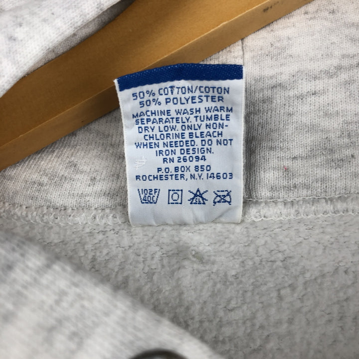 90'S Champion Authentic Athletic Apparel Triple Print College Pullover Hoodie, Made in USA cotton gray type Vintage Second Hand