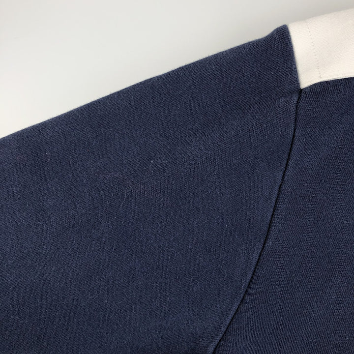 90'S Ralph Lauren Polo Sport Half-Zip Logo Sweatshirt, Men's Size L cotton navy blue type Vintage Second Hand