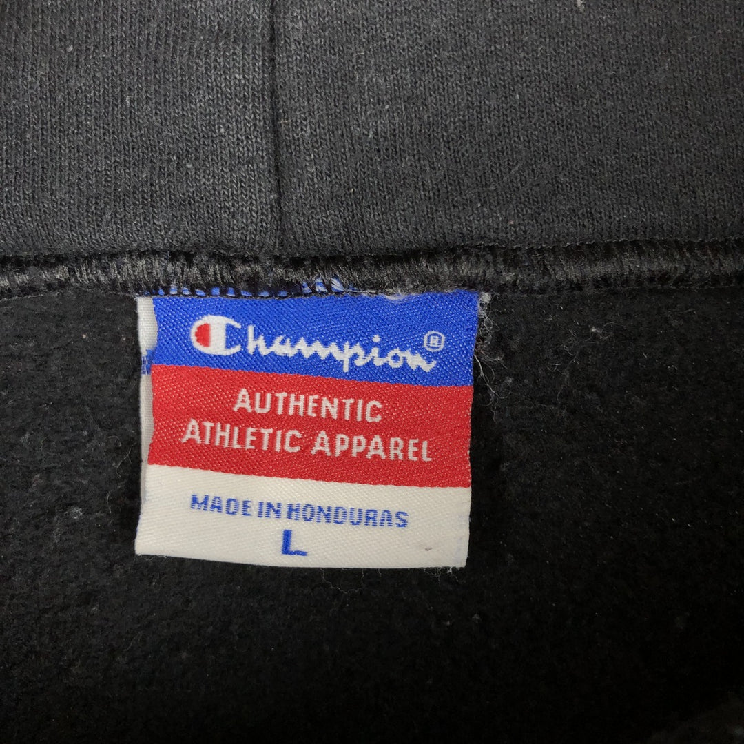 2000'S Champion University of Wisconsin College Pullover Hoodie, Men's Size L cotton navy blue type Vintage Second Hand