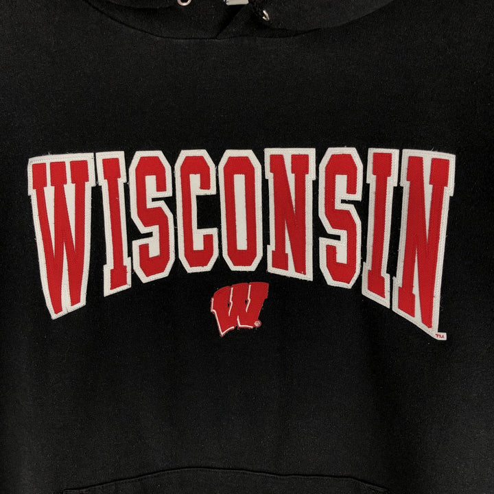 2000'S Champion University of Wisconsin College Pullover Hoodie, Men's Size L cotton navy blue type Vintage Second Hand