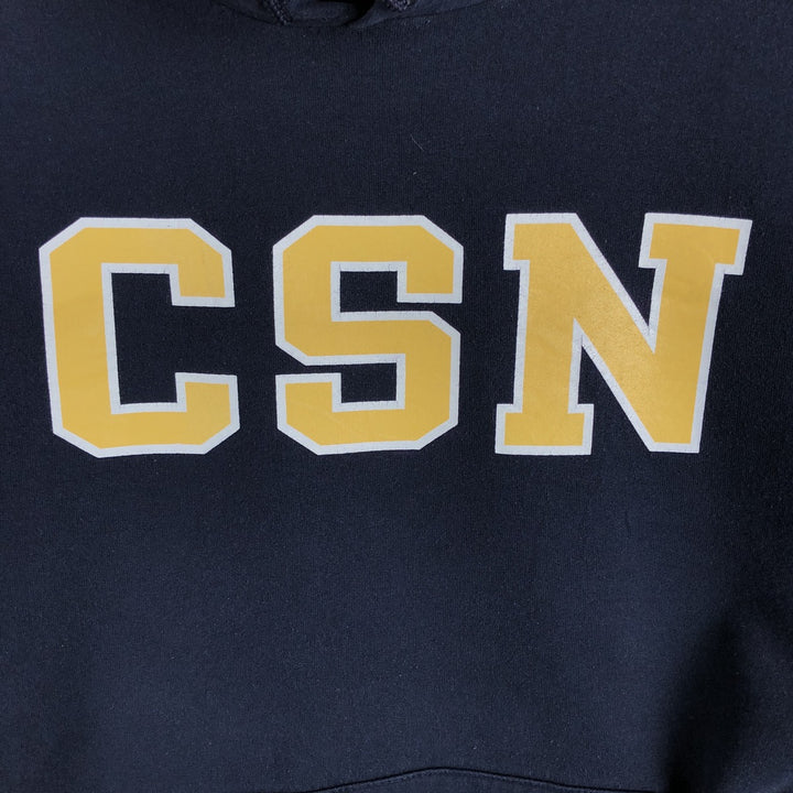 2000'S Champion ECO FLEECE College Sweatshirt Pullover Hoodie, Men's Size L cotton navy blue type Vintage Second Hand