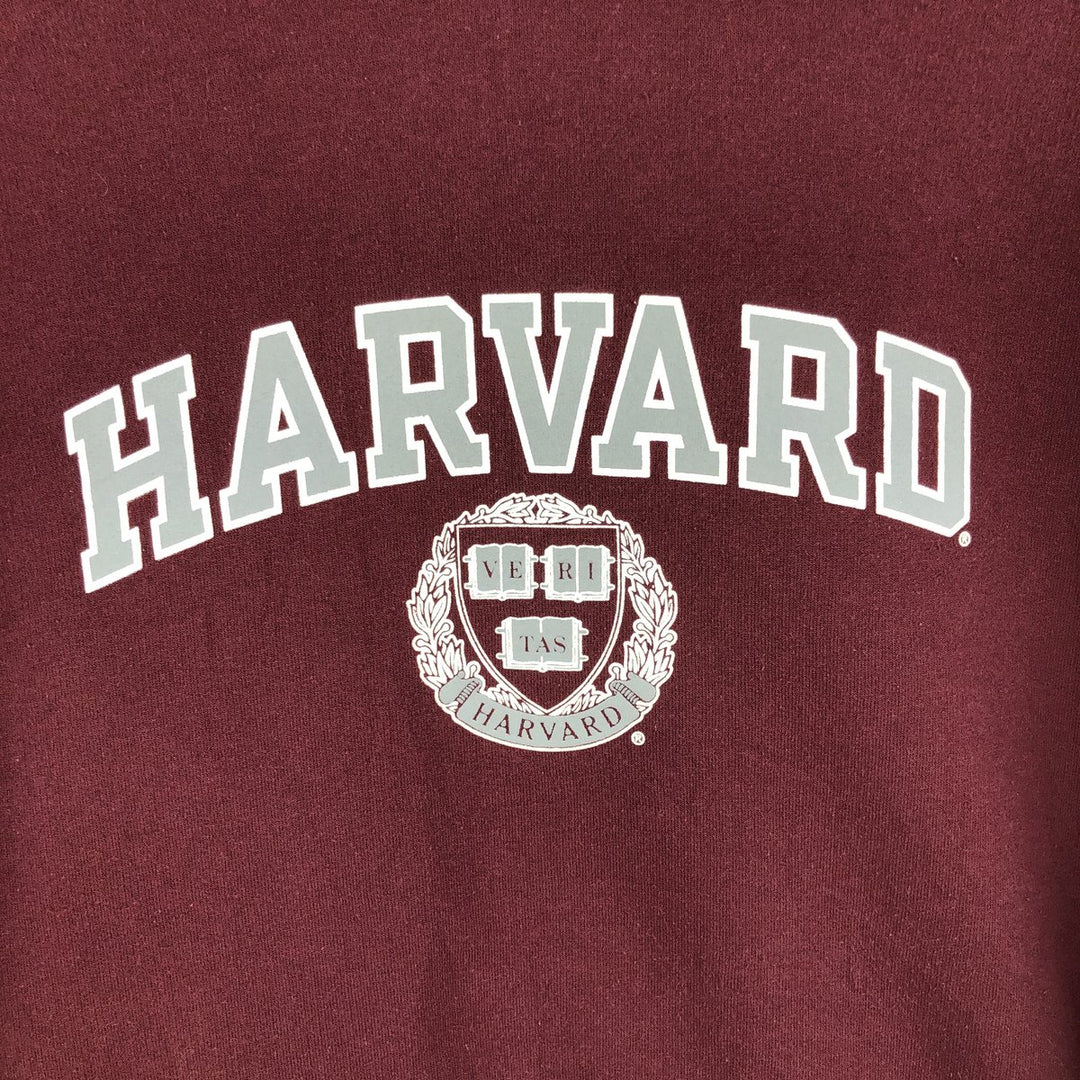 2000'S Champion Harvard University College Sweatshirt Pullover Hoodie, Men's XL cotton red type reddish brown Vintage Second Hand