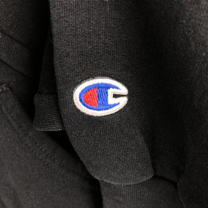2000'S Champion ECO FLEECE College Sweatshirt Pullover Hoodie, Men's Size M unclear black type Vintage Second Hand