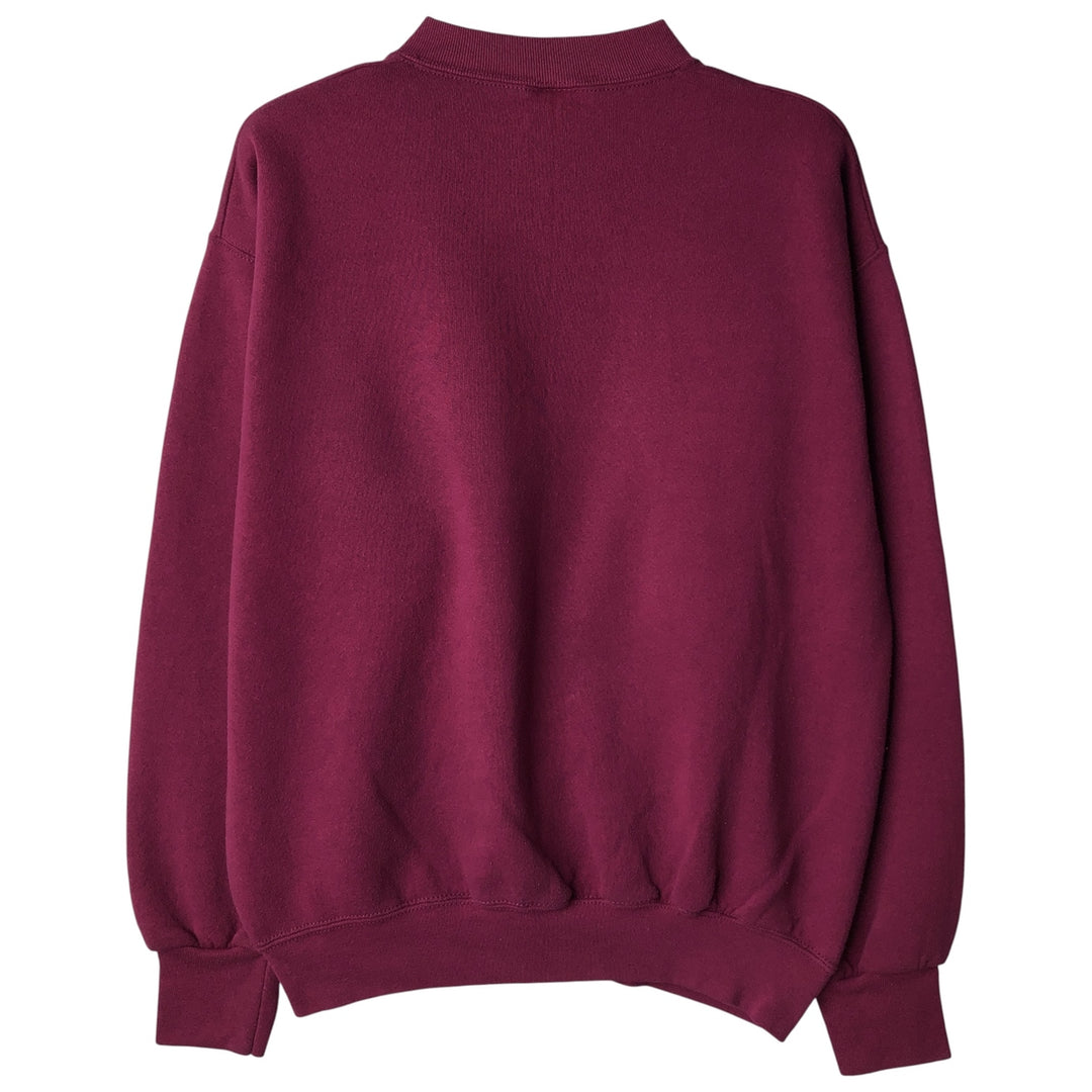 90'S Fruit of the Loom College Sweatshirt, Made in USA, Men's Size L, Vintage cotton Red type red-purple Vintage Second Hand