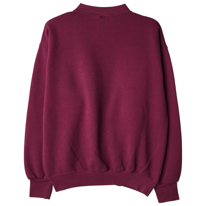 90'S Fruit of the Loom College Sweatshirt, Made in USA, Men's Size L, Vintage cotton Red type red-purple Vintage Second Hand