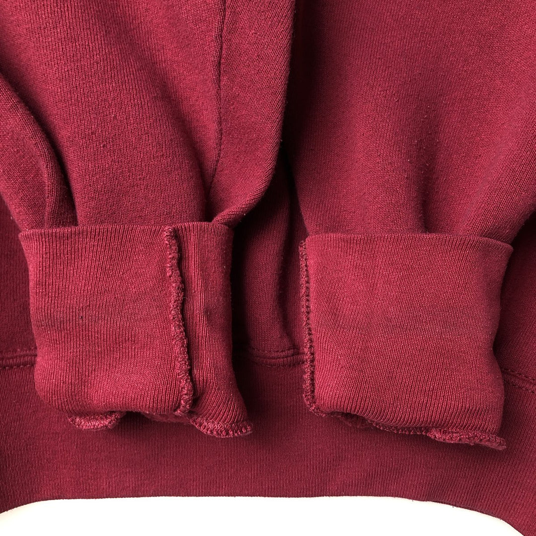 90'S Fruit of the Loom College Sweatshirt, Made in USA, Men's Size L, Vintage cotton Red type red-purple Vintage Second Hand