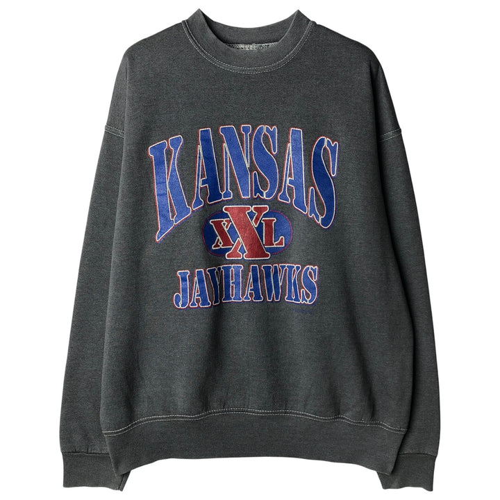 Vintage 90'S Fruit of the Loom Heavyweight College Sweatshirt, Made in USA, Men's Size XL cotton Charcoal Vintage Second Hand