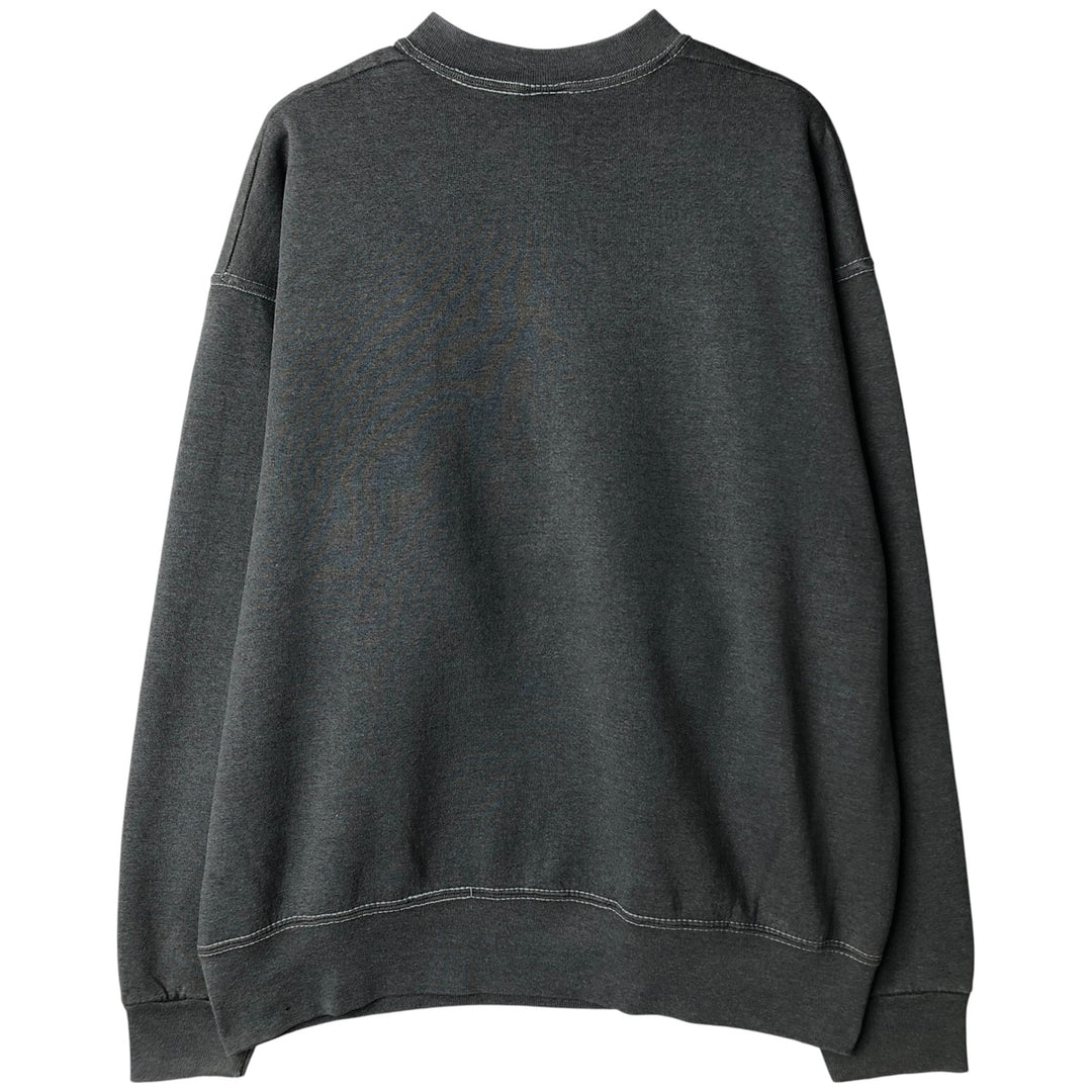 Vintage 90'S Fruit of the Loom Heavyweight College Sweatshirt, Made in USA, Men's Size XL cotton Charcoal Vintage Second Hand