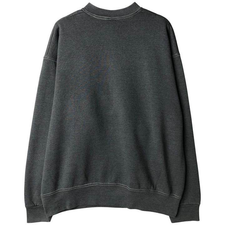 Vintage 90'S Fruit of the Loom Heavyweight College Sweatshirt, Made in USA, Men's Size XL cotton Charcoal Vintage Second Hand