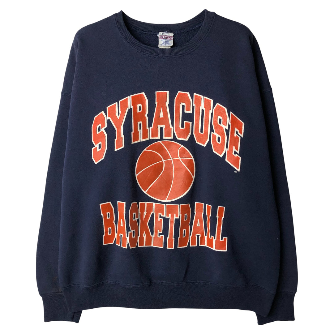 OFF CAMPUS College Sweatshirt, Made in USA, Men's Size XL cotton navy blue type Vintage Second Hand
