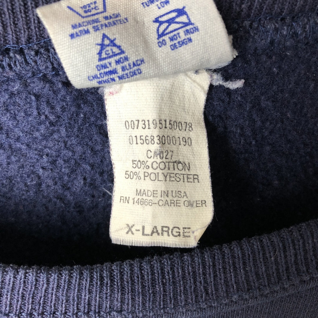 OFF CAMPUS College Sweatshirt, Made in USA, Men's Size XL cotton navy blue type Vintage Second Hand