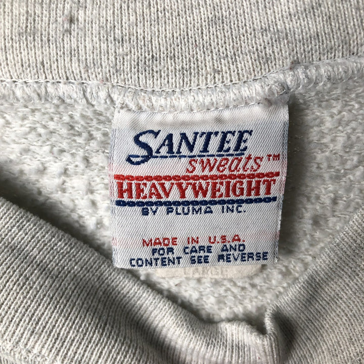 90'S SATEE Heavyweight University of Wisconsin College Character Sweatshirt, Made in USA, Men's Size L cotton white type Vintage Second Hand