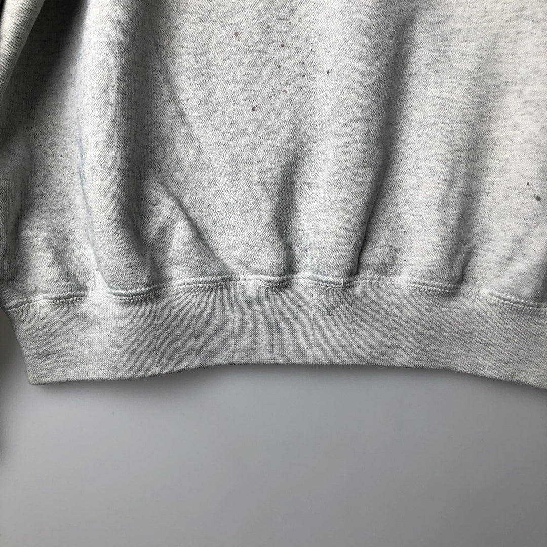 90'S SATEE Heavyweight University of Wisconsin College Character Sweatshirt, Made in USA, Men's Size L cotton white type Vintage Second Hand