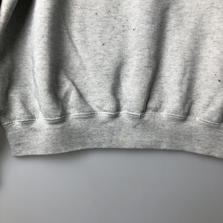 90'S SATEE Heavyweight University of Wisconsin College Character Sweatshirt, Made in USA, Men's Size L cotton white type Vintage Second Hand
