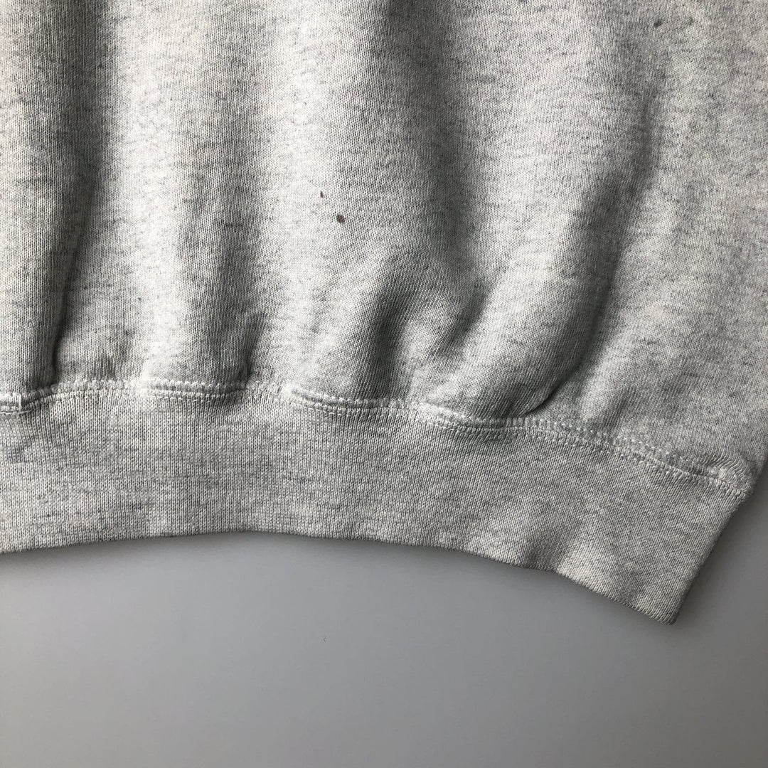 90'S SATEE Heavyweight University of Wisconsin College Character Sweatshirt, Made in USA, Men's Size L cotton white type Vintage Second Hand