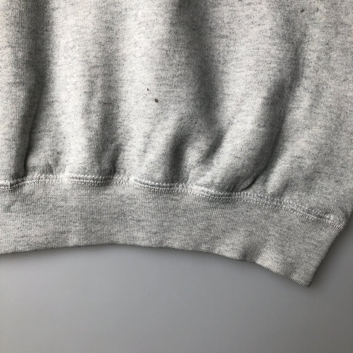 90'S SATEE Heavyweight University of Wisconsin College Character Sweatshirt, Made in USA, Men's Size L cotton white type Vintage Second Hand