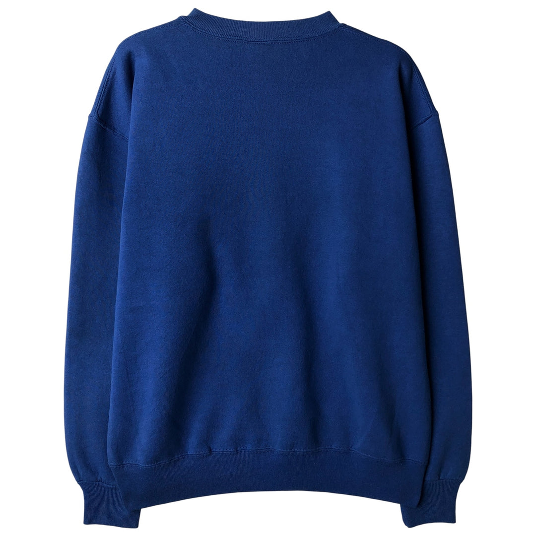 90'S Russell ATHLETIC College Sweatshirt, Made in USA, Men's Size L, Long Sleeve, Vintage cotton blue type Vintage Second Hand