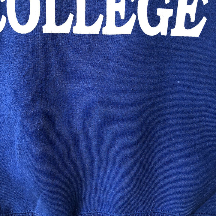 90'S Russell ATHLETIC College Sweatshirt, Made in USA, Men's Size L, Long Sleeve, Vintage cotton blue type Vintage Second Hand