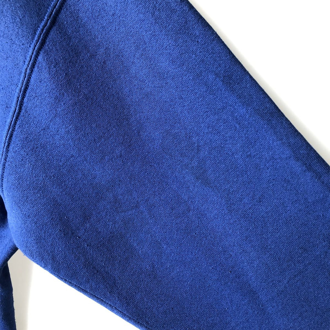 90'S Russell ATHLETIC College Sweatshirt, Made in USA, Men's Size L, Long Sleeve, Vintage cotton blue type Vintage Second Hand