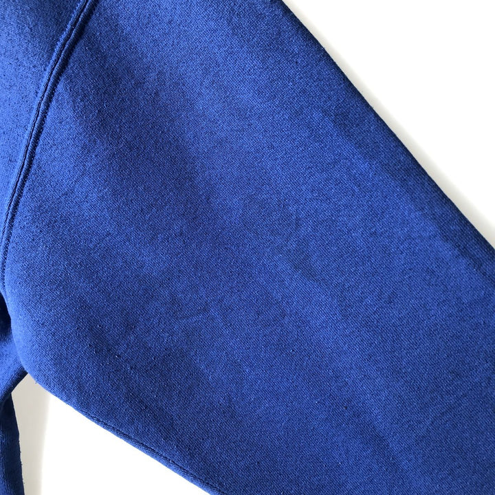 90'S Russell ATHLETIC College Sweatshirt, Made in USA, Men's Size L, Long Sleeve, Vintage cotton blue type Vintage Second Hand