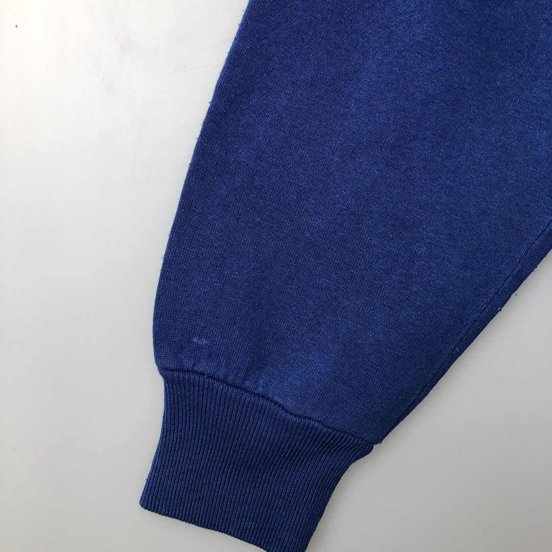 90'S Russell ATHLETIC College Sweatshirt, Made in USA, Men's Size L, Long Sleeve, Vintage cotton blue type Vintage Second Hand