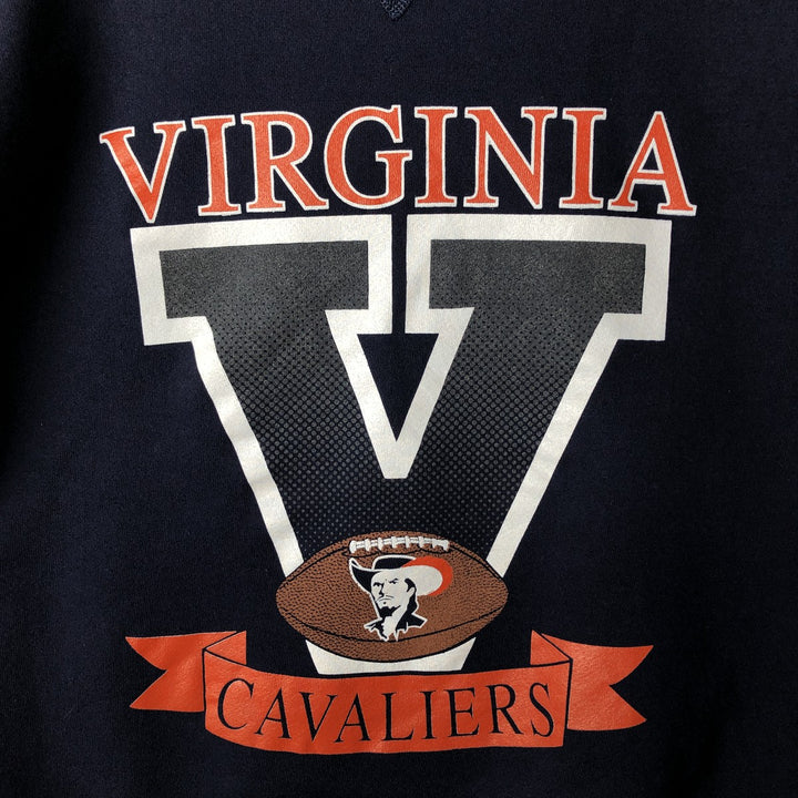 Vintage 90'S Russell ATHLETIC college sweatshirt, made in the USA, size L, men's cotton navy blue type Vintage Second Hand