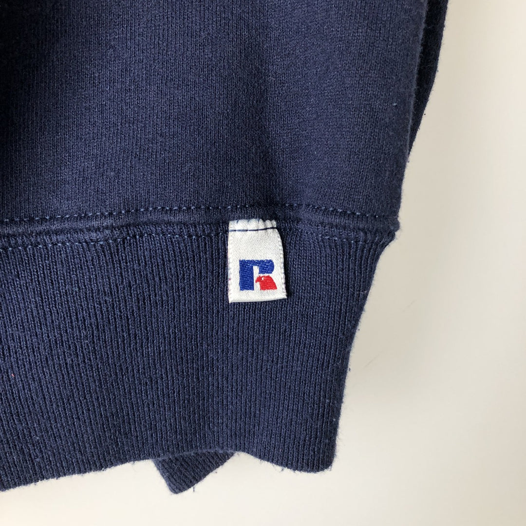 Vintage 90'S Russell ATHLETIC college sweatshirt, made in the USA, size L, men's cotton navy blue type Vintage Second Hand