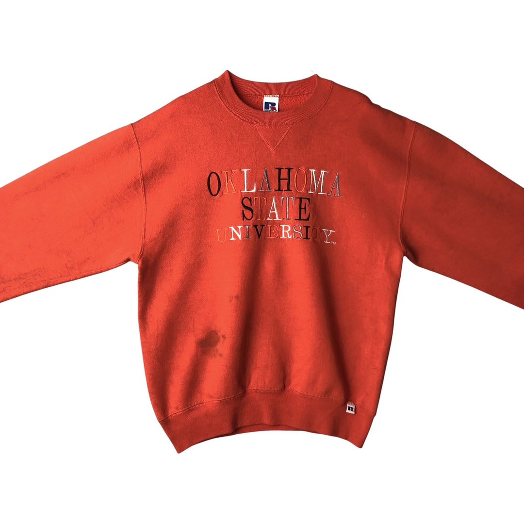 Vintage 90'S Russell ATHLETIC college sweatshirt, made in the USA, size M, men's cotton orange type Vintage Second Hand