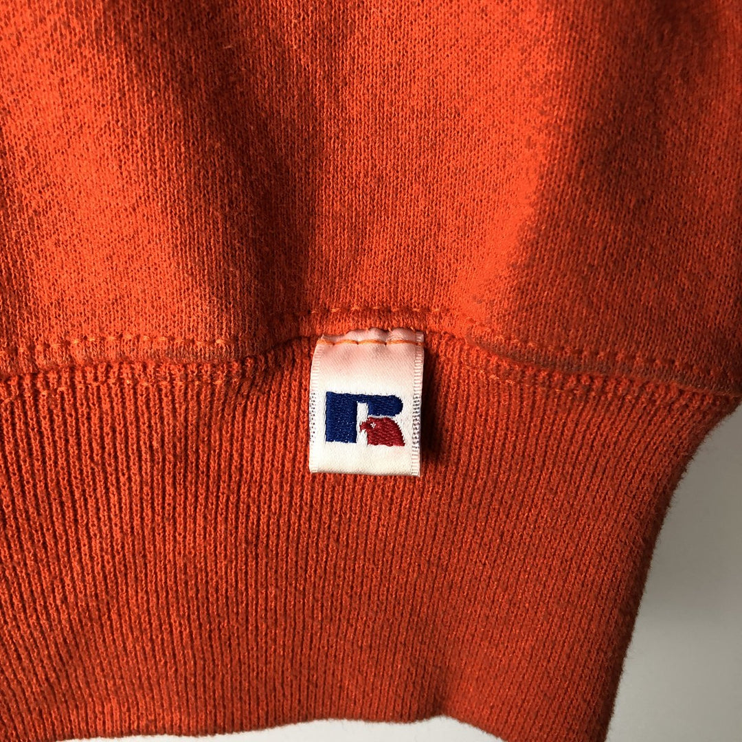 Vintage 90'S Russell ATHLETIC college sweatshirt, made in the USA, size M, men's cotton orange type Vintage Second Hand