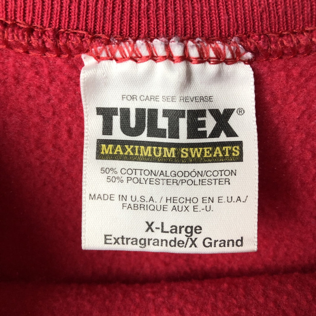 Vintage 90'S Tultex Maximum Sweats college sweatshirt, made in the USA, men's size XL cotton red type Vintage Second Hand