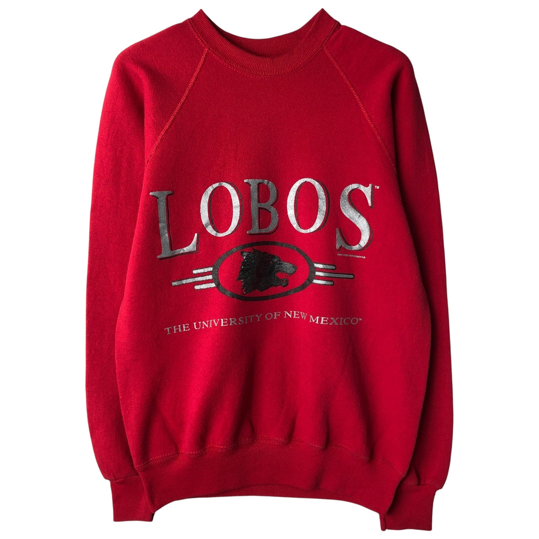 Vintage 90'S Lee Mid-Weight College Sweatshirt, Made in USA, Men's Size Medium cotton red type Vintage Second Hand