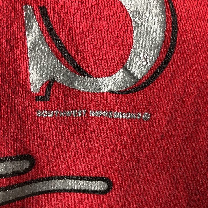 Vintage 90'S Lee Mid-Weight College Sweatshirt, Made in USA, Men's Size Medium cotton red type Vintage Second Hand