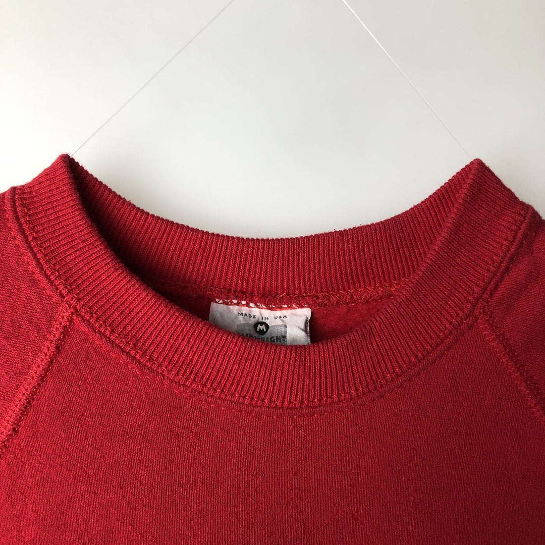 Vintage 90'S Lee Mid-Weight College Sweatshirt, Made in USA, Men's Size Medium cotton red type Vintage Second Hand