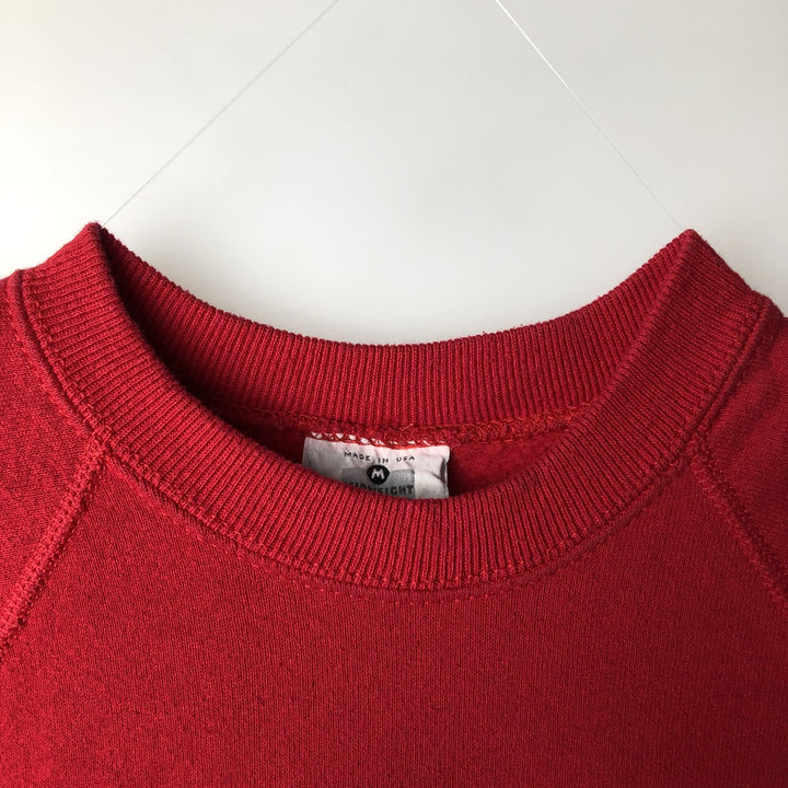 Vintage 90'S Lee Mid-Weight College Sweatshirt, Made in USA, Men's Size Medium cotton red type Vintage Second Hand