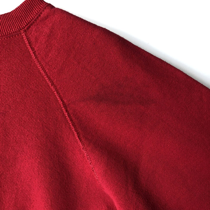 Vintage 90'S Lee Mid-Weight College Sweatshirt, Made in USA, Men's Size Medium cotton red type Vintage Second Hand