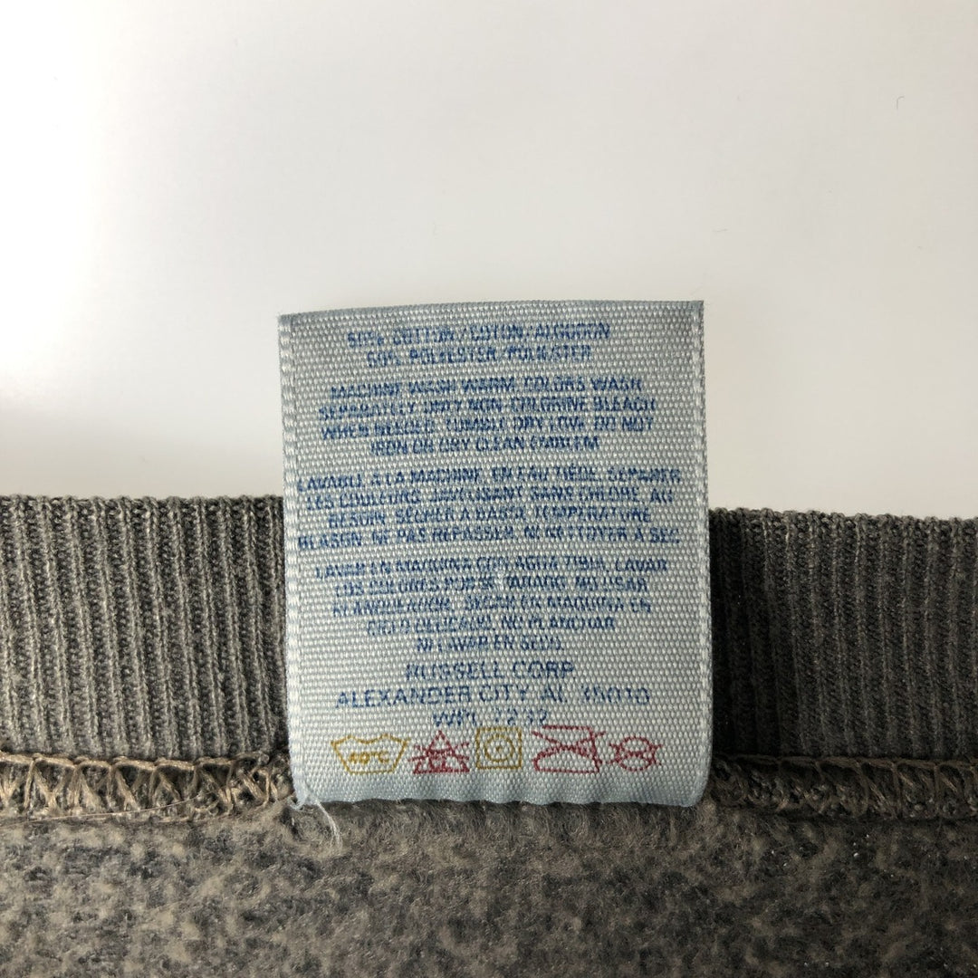 80s-90'S Jerzees College Sweatshirt, Made in USA, Men's XL, Vintage cotton Charcoal Vintage Second Hand