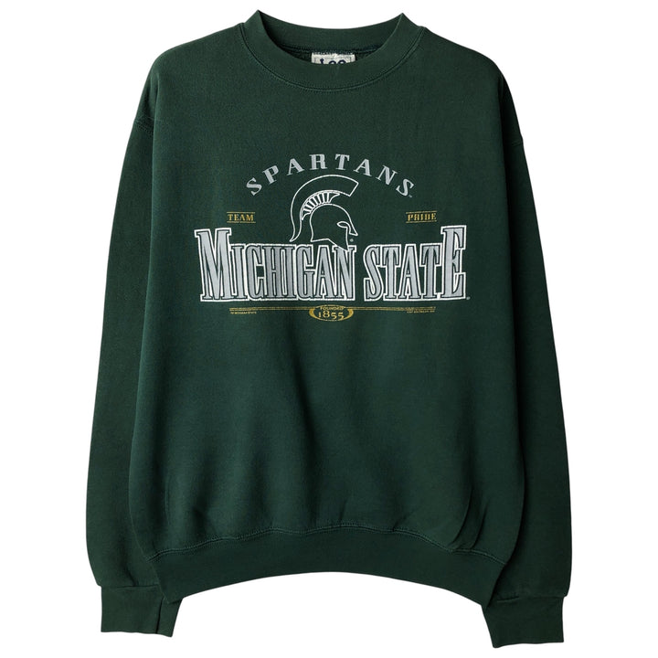 Vintage 90'S Lee SPORT printed sweatshirt, made in the USA, men's size XL cotton green type Vintage Second Hand