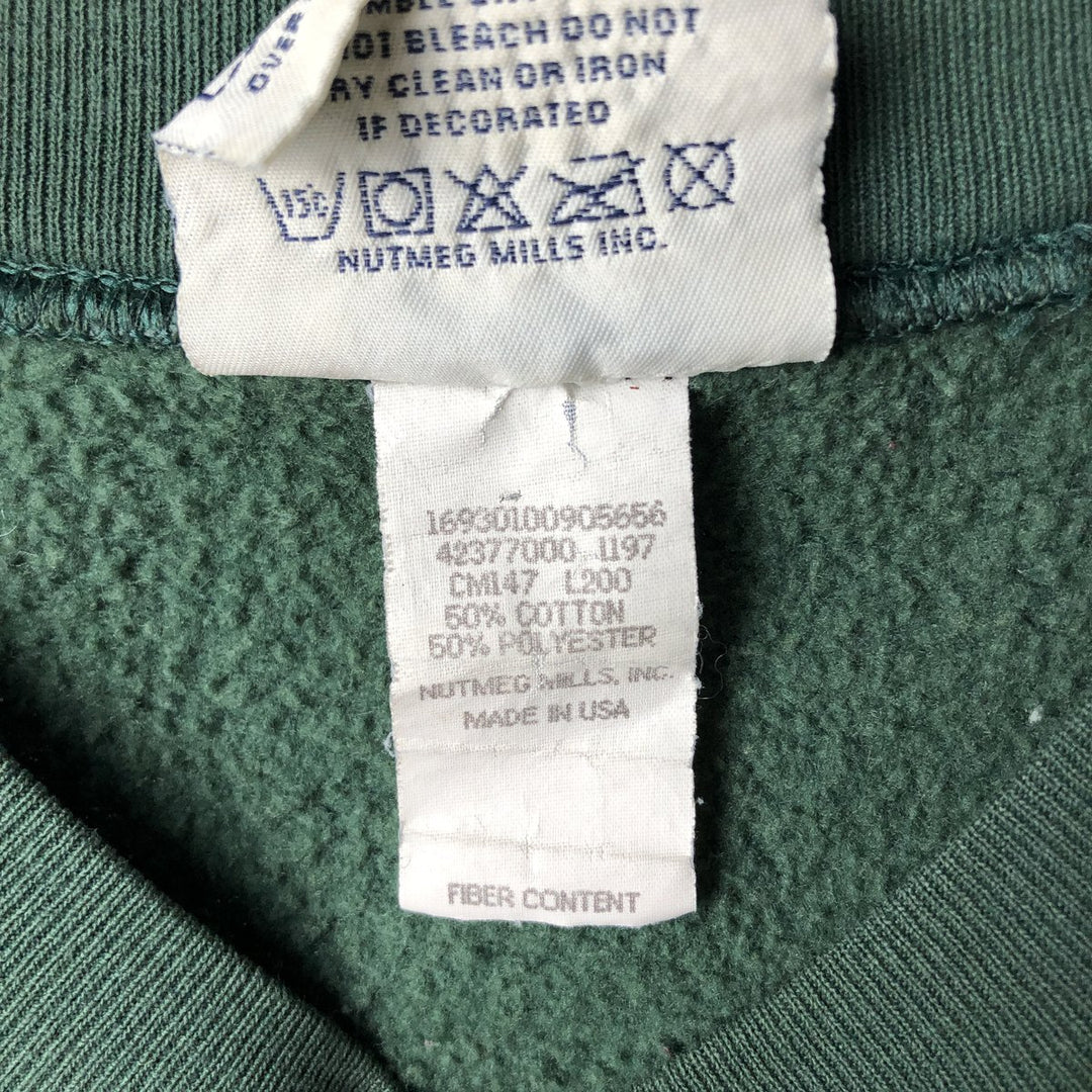 Vintage 90'S Lee SPORT printed sweatshirt, made in the USA, men's size XL cotton green type Vintage Second Hand
