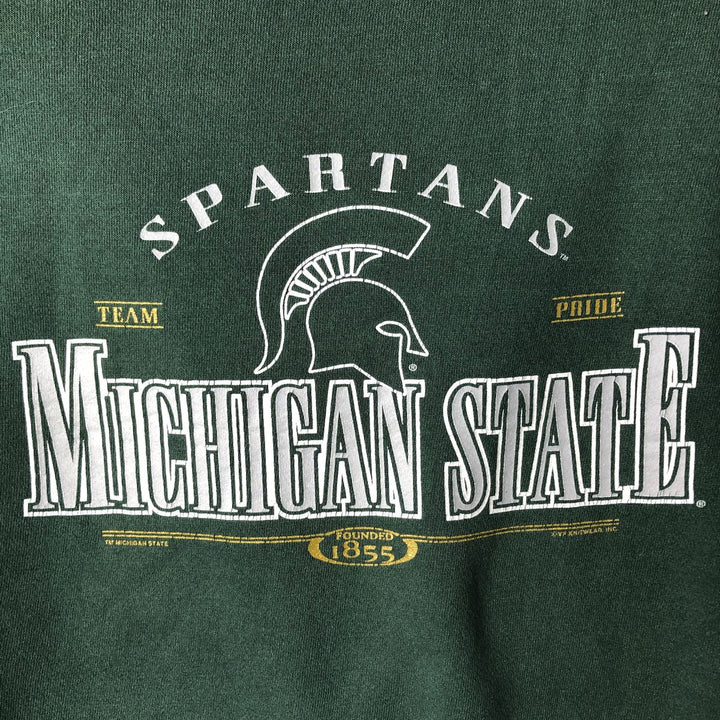 Vintage 90'S Lee SPORT printed sweatshirt, made in the USA, men's size XL cotton green type Vintage Second Hand