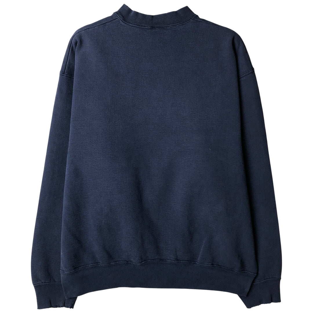 90'S Fruit of the Loom Super Cotton University of Michigan College Sweatshirt, Made in USA, Men's Size L cotton navy blue type Vintage Second Hand