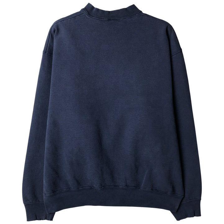 90'S Fruit of the Loom Super Cotton University of Michigan College Sweatshirt, Made in USA, Men's Size L cotton navy blue type Vintage Second Hand