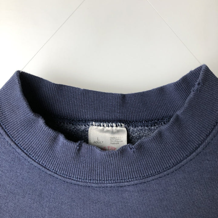 90'S Fruit of the Loom Super Cotton University of Michigan College Sweatshirt, Made in USA, Men's Size L cotton navy blue type Vintage Second Hand