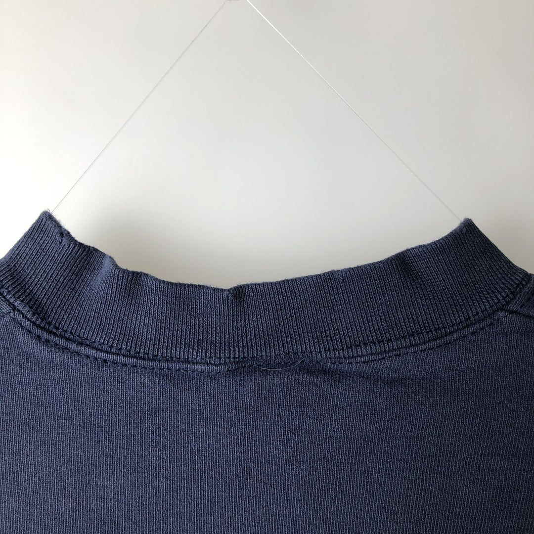 90'S Fruit of the Loom Super Cotton University of Michigan College Sweatshirt, Made in USA, Men's Size L cotton navy blue type Vintage Second Hand