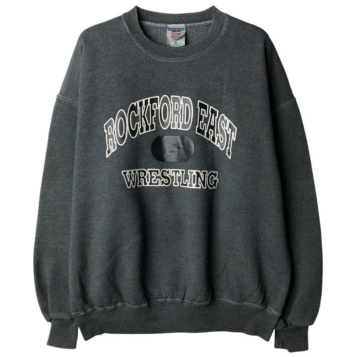 Vintage 90'S Jerzees Super Sweats college sweatshirt, made in the USA, men's size XL cotton black type Vintage Second Hand