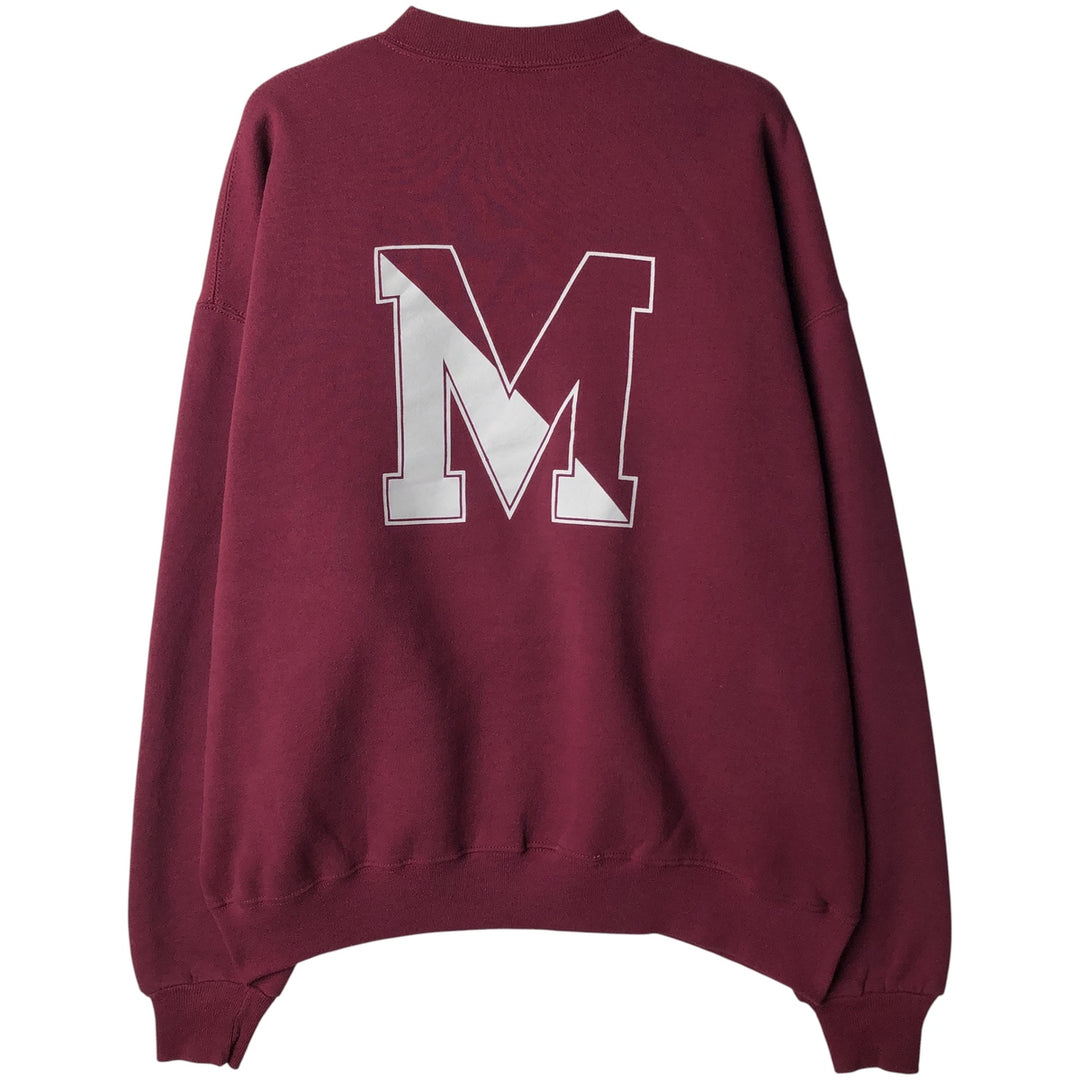 Vintage 80s-90'S Jerzees Super Sweats college sweatshirt, made in the USA, men's size XL cotton Red type red-purple Vintage Second Hand