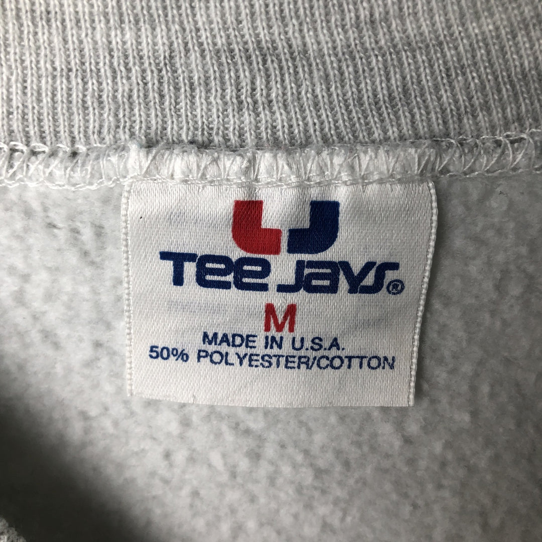 Vintage 90'S Tee Jays college sweatshirt, made in the USA, size M, men's cotton gray type Vintage Second Hand
