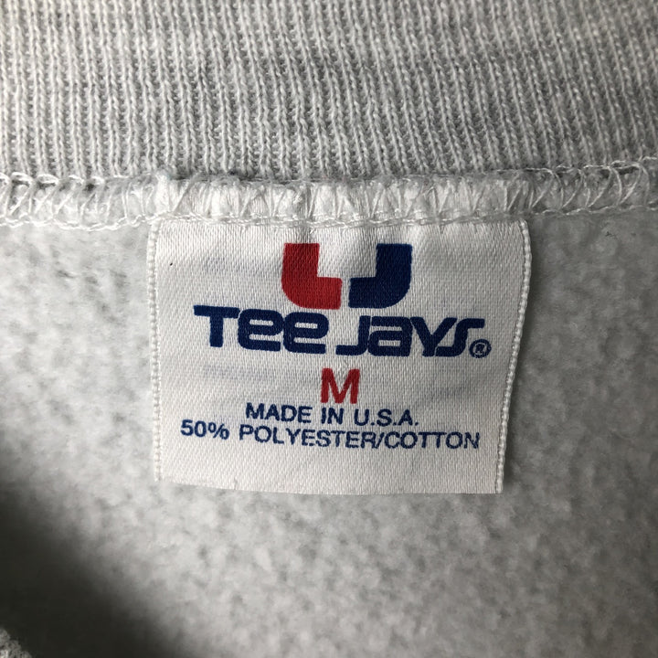 Vintage 90'S Tee Jays college sweatshirt, made in the USA, size M, men's cotton gray type Vintage Second Hand