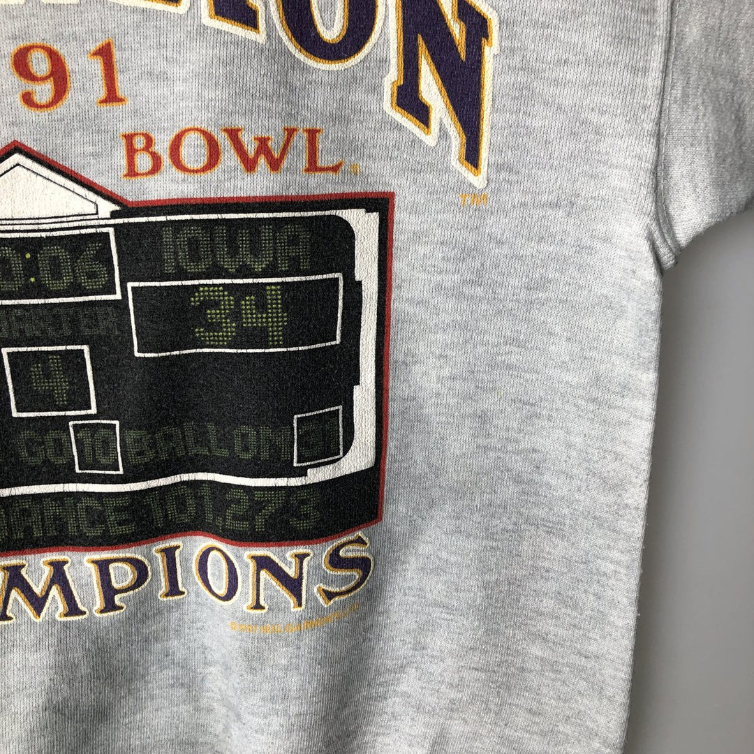 Vintage 90'S Tee Jays college sweatshirt, made in the USA, size M, men's cotton gray type Vintage Second Hand