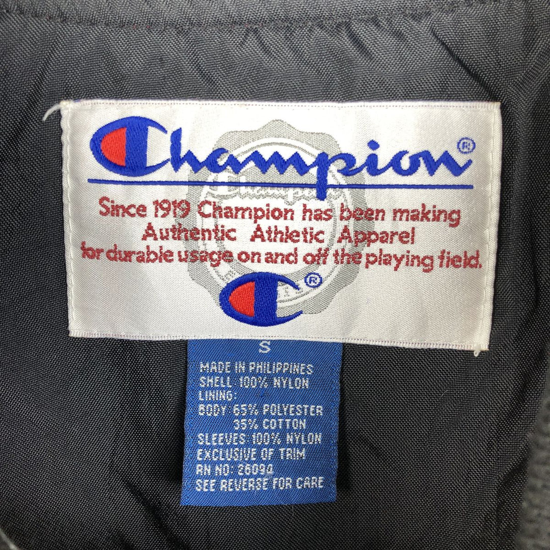 90s-00'S Champion V-neck nylon pullover, men's size S Nylon wine-red Vintage Second Hand
