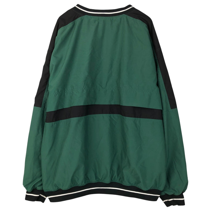 90s~00'S Nike Golf V-neck warm-up pullover, men's XL size polyester green type Vintage Second Hand